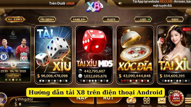Hướng dẫn tải X8 trên điện thoại Android